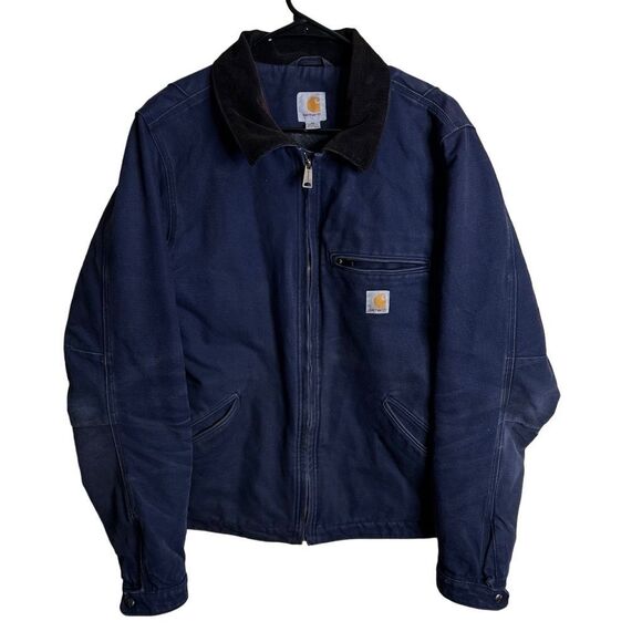 Carhartt Detroit Navy Jacket Medium Tall - Picture 1 of 6
